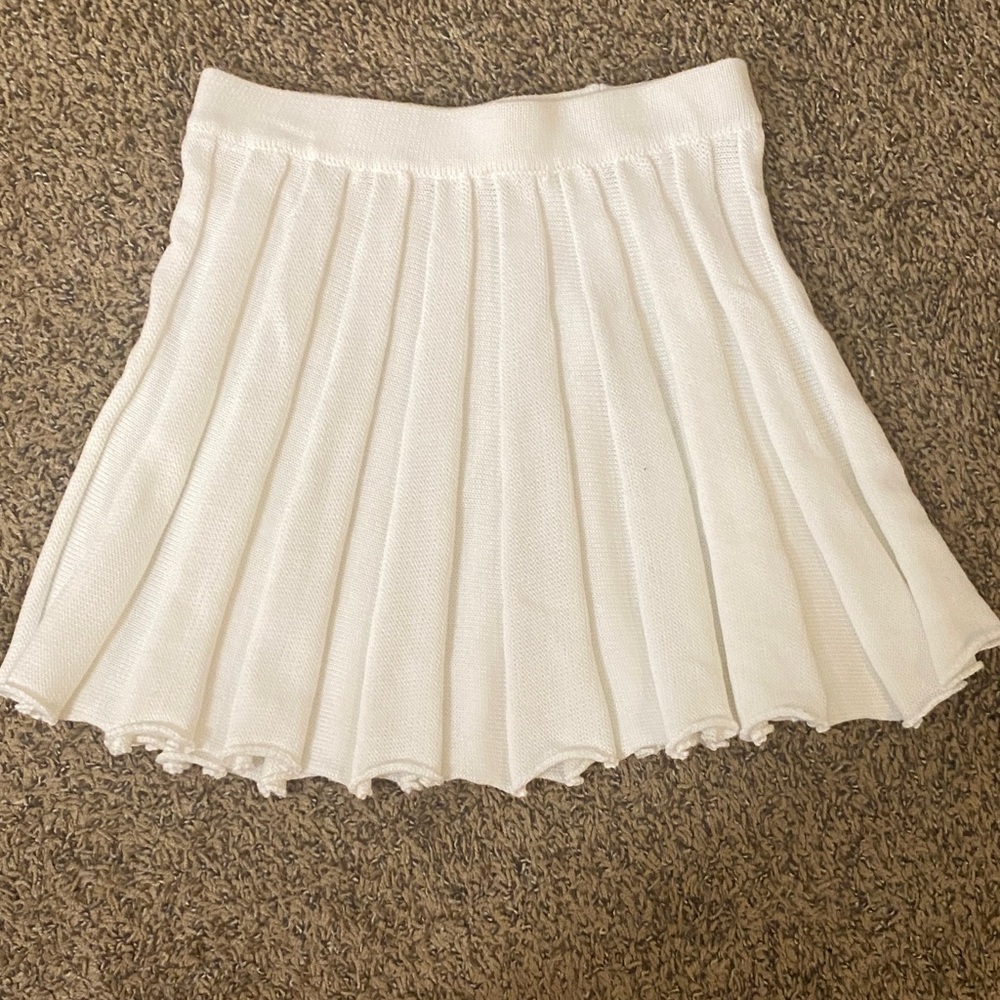 Cupshe White Skater Skirt